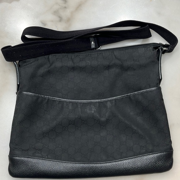 Gucci Bags Gg Black Canvas Crossbody Bag Poshmark